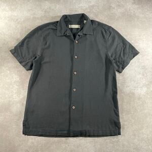 Tommy Bahama Dark Grey Rayon Silk Button Up Men’s Medium